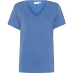 NU 20% KORTING: Saint Tropez Shirt met korte mouwen AdeliaSZ V-N T-Shirt blauw Extra Small