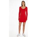 Casual Rode Jersey Tommy Hilfiger Bodycon jurken  in maat S voor Dames 