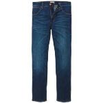 Blauwe Stretch Wrangler Greensboro Stretch jeans voor Heren 