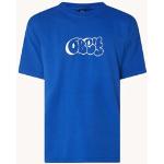 Obey Etch T-shirt met logoprint - Kobaltblauw