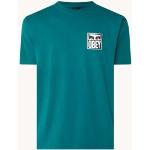 Obey Eyes Icon 2 T-shirt met logo- en backprint - Donkergroen
