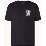 Obey Eyes Icon 2 T-shirt met logo- en backprint - Zwart
