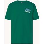 Obey T-shirt met logo- en backprint - Donkergroen