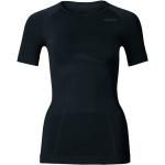 Zwarte Polyamide Odlo Evolution Ademende T-shirts met ronde hals  in maat XS voor Dames 