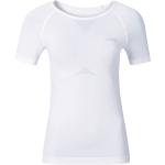 Witte Polyamide Odlo Ademende T-shirts met ronde hals  in maat L voor Dames 