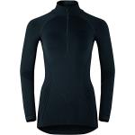 Zwarte Polyamide Odlo Ademende Thermoshirts  voor de Winter Col  in maat XL voor Dames 