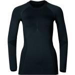 Zwarte Polyamide Odlo Ademende Thermoshirts  voor de Winter  in maat XL voor Dames 