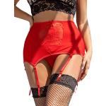 Sexy Rode Kanten Bloemen Jarretels  in maat XL voor Dames 