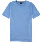 Casual Lichtblauwe Jersey OLYMP Effen T-shirts  in maat M voor Heren 