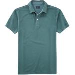 Casual Turquoise Jersey OLYMP Poloshirts  in maat S voor Heren 