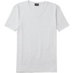 Casual Witte Linnen Stretch OLYMP V-hals T-shirts  voor de Zomer V-hals  in maat XL voor Heren 