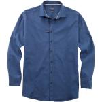 Casual Marine-blauwe Flanellen OLYMP Casual overhemden  in maat M in de Sale voor Heren 