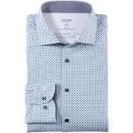 Klassieke Licht-turquoise Polyester OLYMP Overhemden  kentkraag voor Heren 