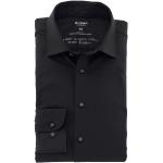 Zwarte Lycra OLYMP Zakelijke overhemden voor Heren 