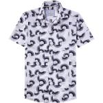 Smart Casual Blauwe OLYMP All over print Overhemden met print  in maat XXL in de Sale voor Heren 