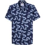Smart Casual Marine-blauwe OLYMP All over print Overhemden met print  in maat M in de Sale voor Heren 