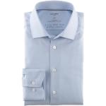Blauwe Polyester OLYMP Luxor Geweven Zakelijke overhemden  in maat M voor Heren 