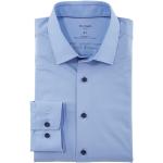 Lichtblauwe Elasthan OLYMP Luxor Overhemden   in maat XL voor Heren 