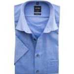 Blauwe OLYMP Luxor Overhemden korte mouwen  in maat XL voor Heren 