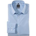 Lichtblauwe Stretch OLYMP Zakelijke overhemden  in maat M voor Heren 