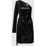 Zwarte Polyester One shoulder jurken One Shoulder Mini met Sequins in de Sale voor Dames 