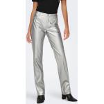 Flared Zilveren Polyester ONLY Straight jeans in de Sale voor Dames 