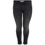 Donkergrijze ONLY Skinny jeans  in Grote Maten  in maat XS  lengte L32 voor Dames 