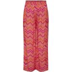 Flared Roze Viscose High waist ONLY All over print Hoge taille broeken  in Grote Maten  in maat 3XL voor Dames 