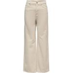 Flared Beige Corduroy High waist ONLY Hoge taille jeans  in maat L  lengte L32  breedte W40 voor Dames 