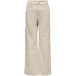 Flared Beige Corduroy High waist ONLY Hoge taille jeans  in maat XL  lengte L32  breedte W42 voor Dames 