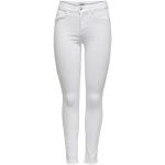 ONLY Dames skinny fit jeans ONLBlush Mid enkels, wit, L30