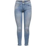 ONLY Dames Kendell Reg Enkel Zip Skinny Fit Jeans, Lichtblauwe Denim, 26W / 32L