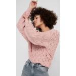 Oudroze Polyester ONLY Gebreide truien Boothals  in maat S Sustainable voor Dames 