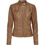 Bruine Viscose ONLY Biker jackets  in maat XS voor Dames 