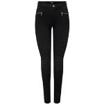 ONLY Onlroyal Hw Biker Zip EXT DNM skinny-fit jeans voor dames, zwart, S/30L