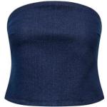 Donkerblauwe Polyester ONLY Strapless tops Strapless halslijn  in maat S met Strapless voor Dames 