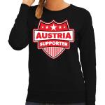 Zwarte Polyester Sweaters met tekst met motief van Oostenrijk voor Dames 