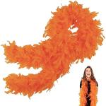Oranje veren boa's dikke fancy dress voor dames, meisjes, 80g 2m/6.6ft natuurlijke kalkoenveer boa oranje, partij pluizige boa veer sjaal voor bulk voor volwassenen, kinderen, bruiloft bachelor