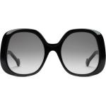 Zwarte Microfiber Gucci Oversized zonnebrillen voor Dames 