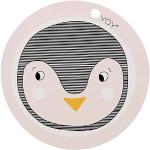 OyOy Mini Penguin Placemat: placemat placemat voor baby en kinderen met pinguïn afwasbaar Ø 39 cm van 100% siliconen