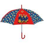 P:os 27207 - paraplu met brandweerman Sam, windbestendige paraplu voor jongens en meisjes met handmatige opening, diameter ca. 90 cm