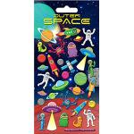 Zwarte Astronauten & Ruimte Foam stickers met motief van Ruimte voor Kinderen 