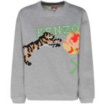 Parel Grijs Tiger Logo Sweatshirt Kenzo , Gray , Dames