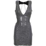 Zwarte Polyester Party jurken  voor een Stappen / uitgaan / feest V-hals  in maat XS Mini met Sequins in de Sale voor Dames 