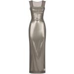 Donkergrijze Dolce & Gabbana Metallic Party jurken Boothals  in maat S Enkellang Metallic voor Dames 