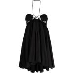 Zwarte Zijden Party jurken Halter  in maat M Mini in de Sale voor Dames 
