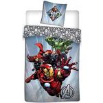 Witte Polyester Avengers Overtreksets  in 140x200 