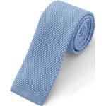 Blauwe Polyester Gebreide Gebreide stropdassen voor Heren 