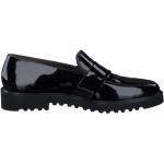 Zwarte Patent Leren Paul Green Lak Loafers met Hakhoogte 3cm tot 5cm Sustainable voor Dames 
