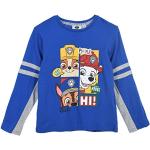 Blauwe Nickelodeon Paw Patrol Kinder T-shirt lange mouwen voor Jongens 